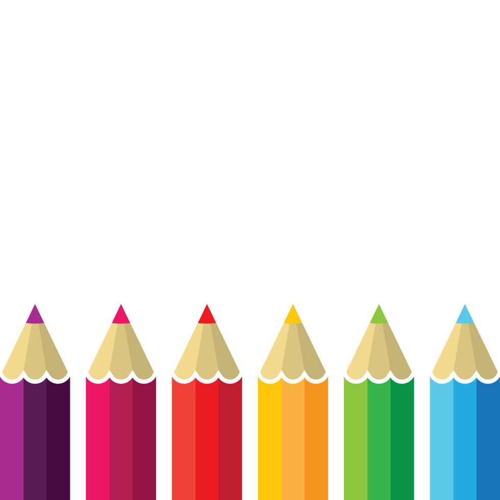 imagens de logotipo de lápis de cor vetor