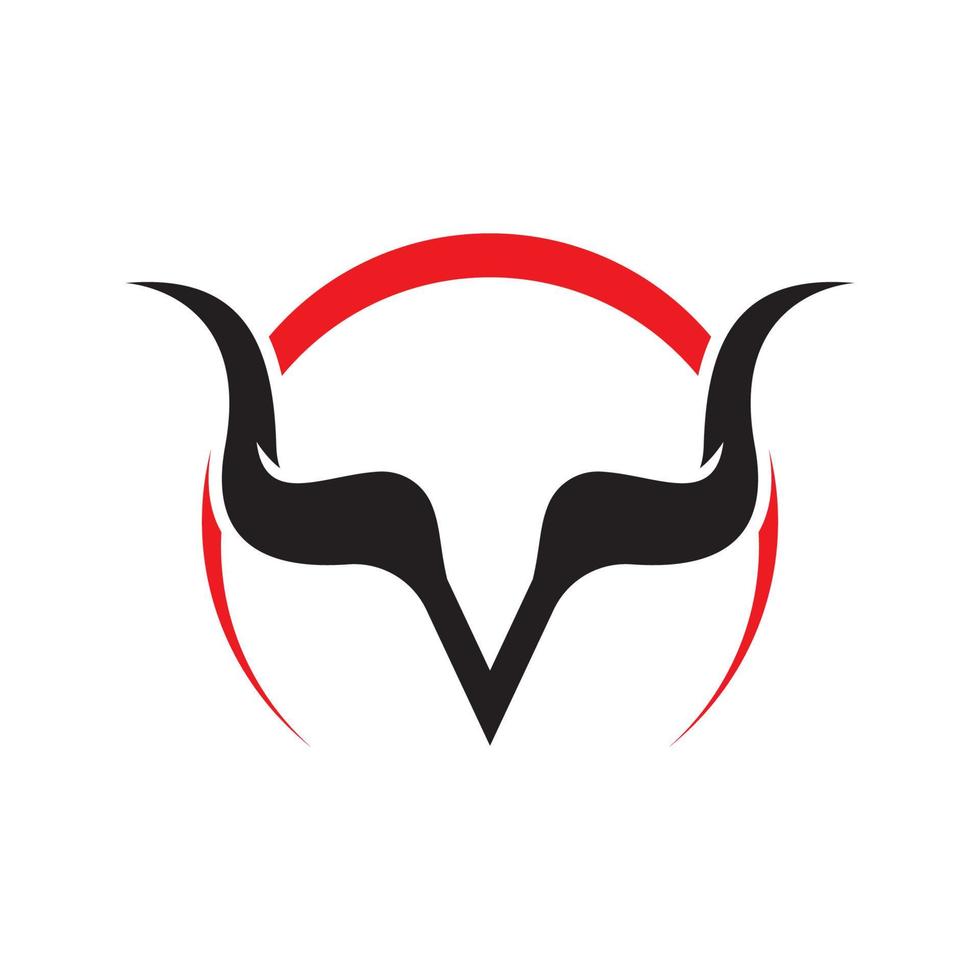 imagens do logotipo do chifre de touro vetor