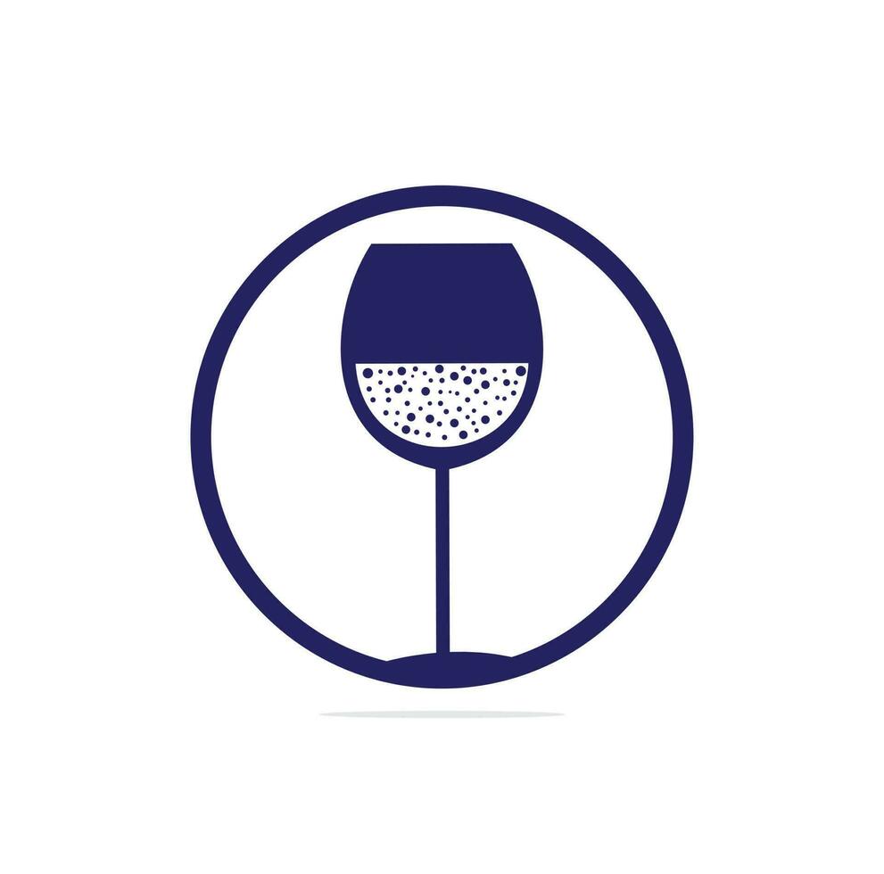 logotipo de vetor de ícone de copo de vinho. design de ilustração de modelo de logotipo de vinho.