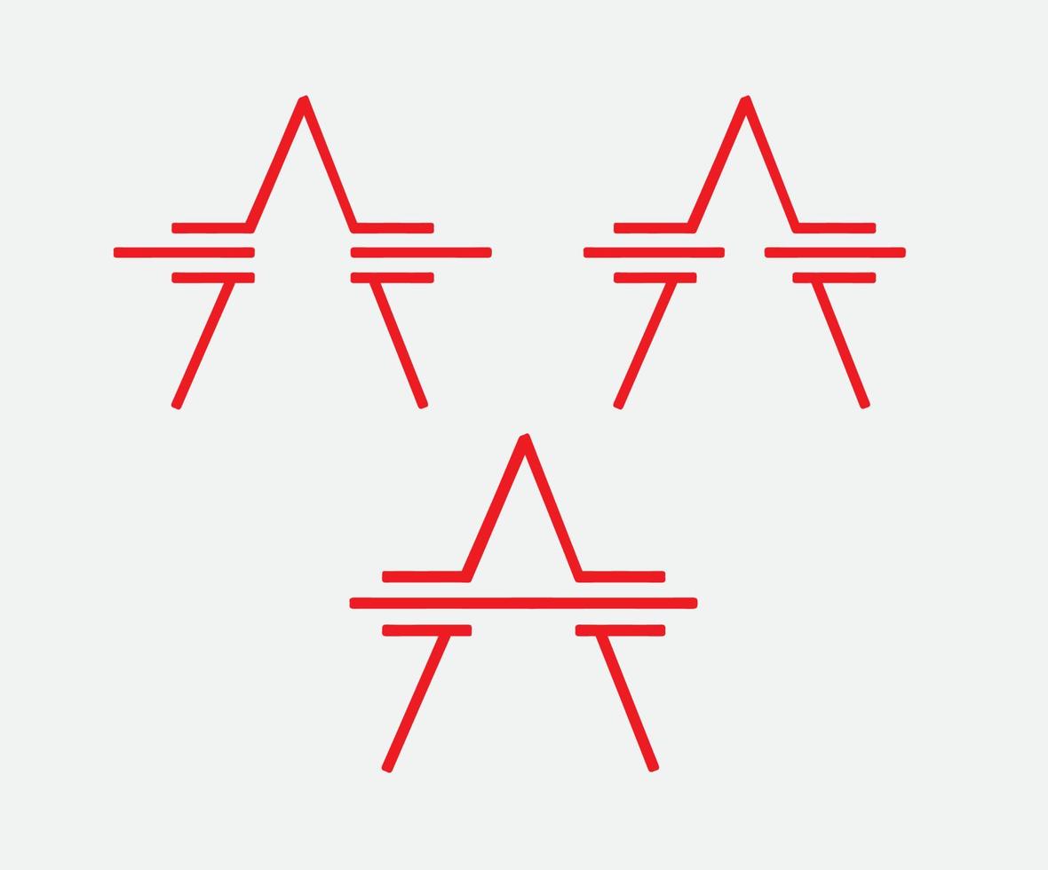 uma carta criativa um trabalho. um design de ícone de vetor de modelo de logotipo de carta vermelha. inicializar um logotipo de letra