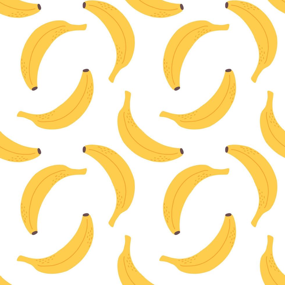 padrão sem emenda com banana. ilustração vetorial. estilo plano. vetor