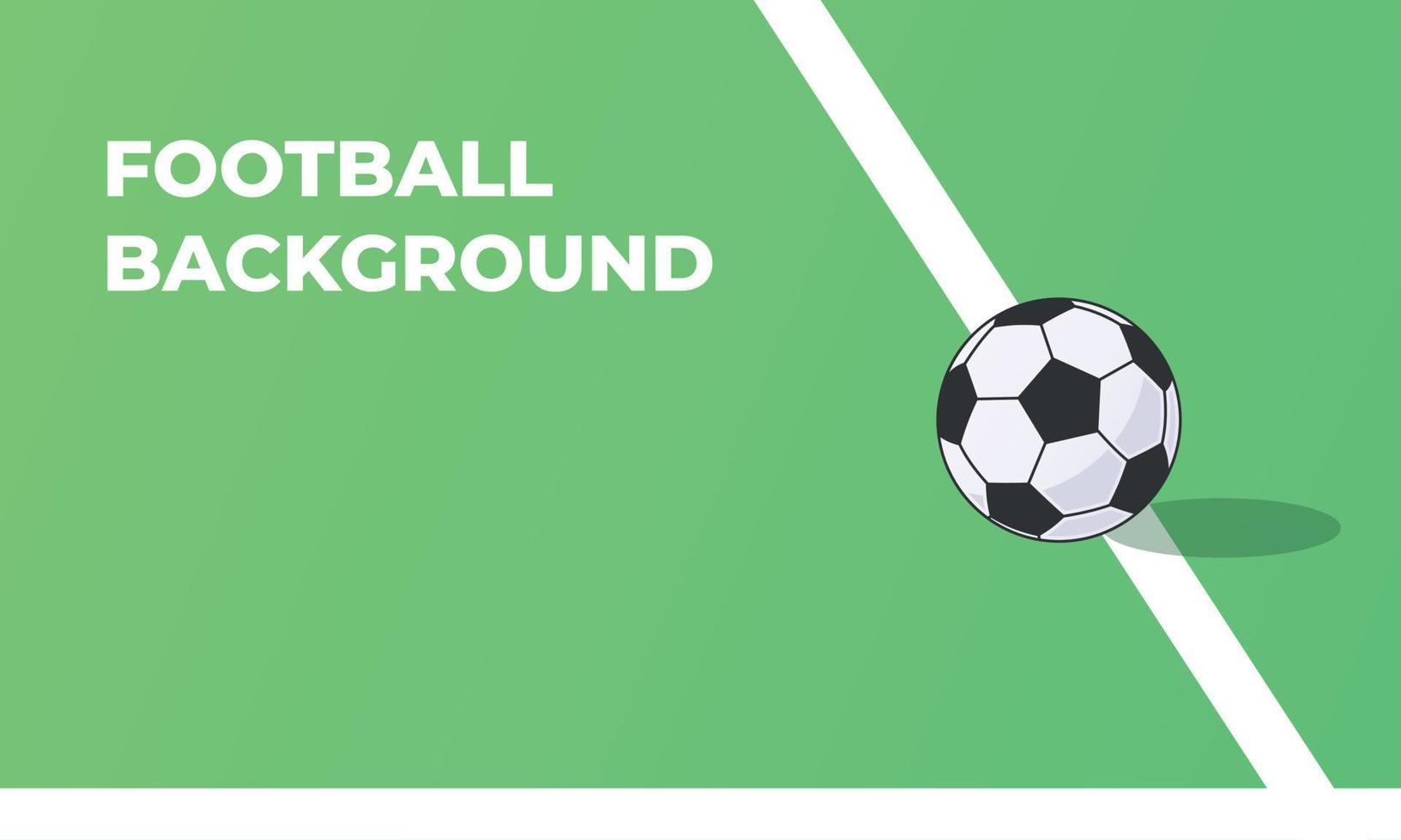 design de bola de futebol dos desenhos animados na grama verde isolada com fundo branco vetor