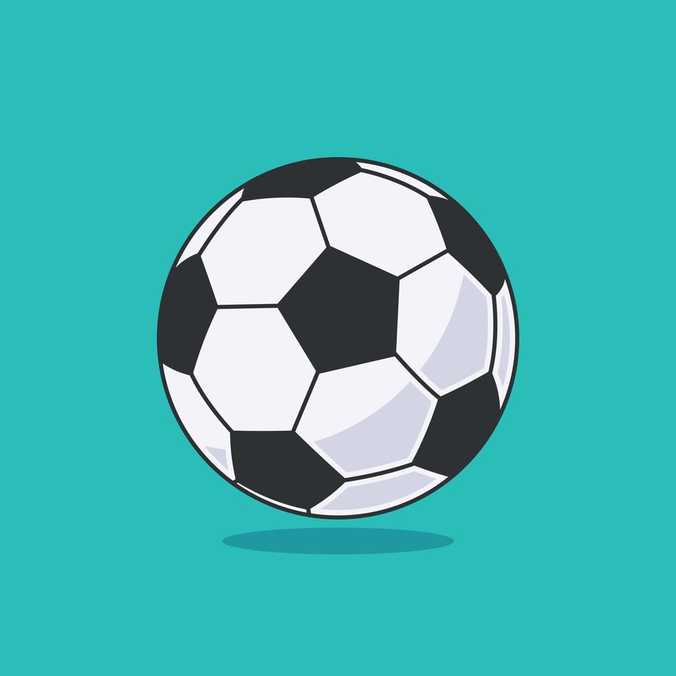ícone de bola de futebol. ilustração vetorial estilo de desenho animado de bola de futebol. vetor