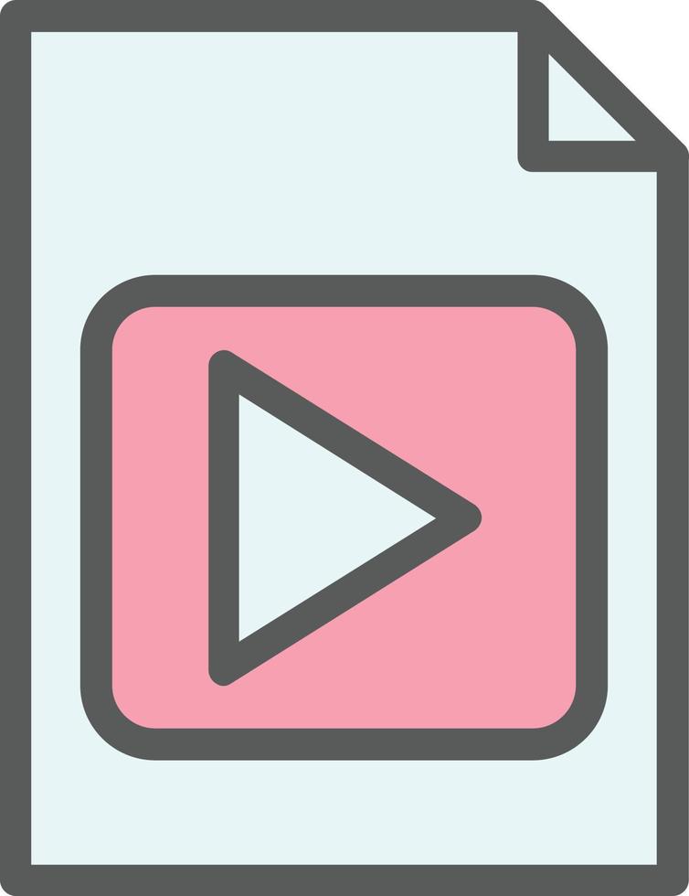 design de ícone de vetor de arquivo de vídeo