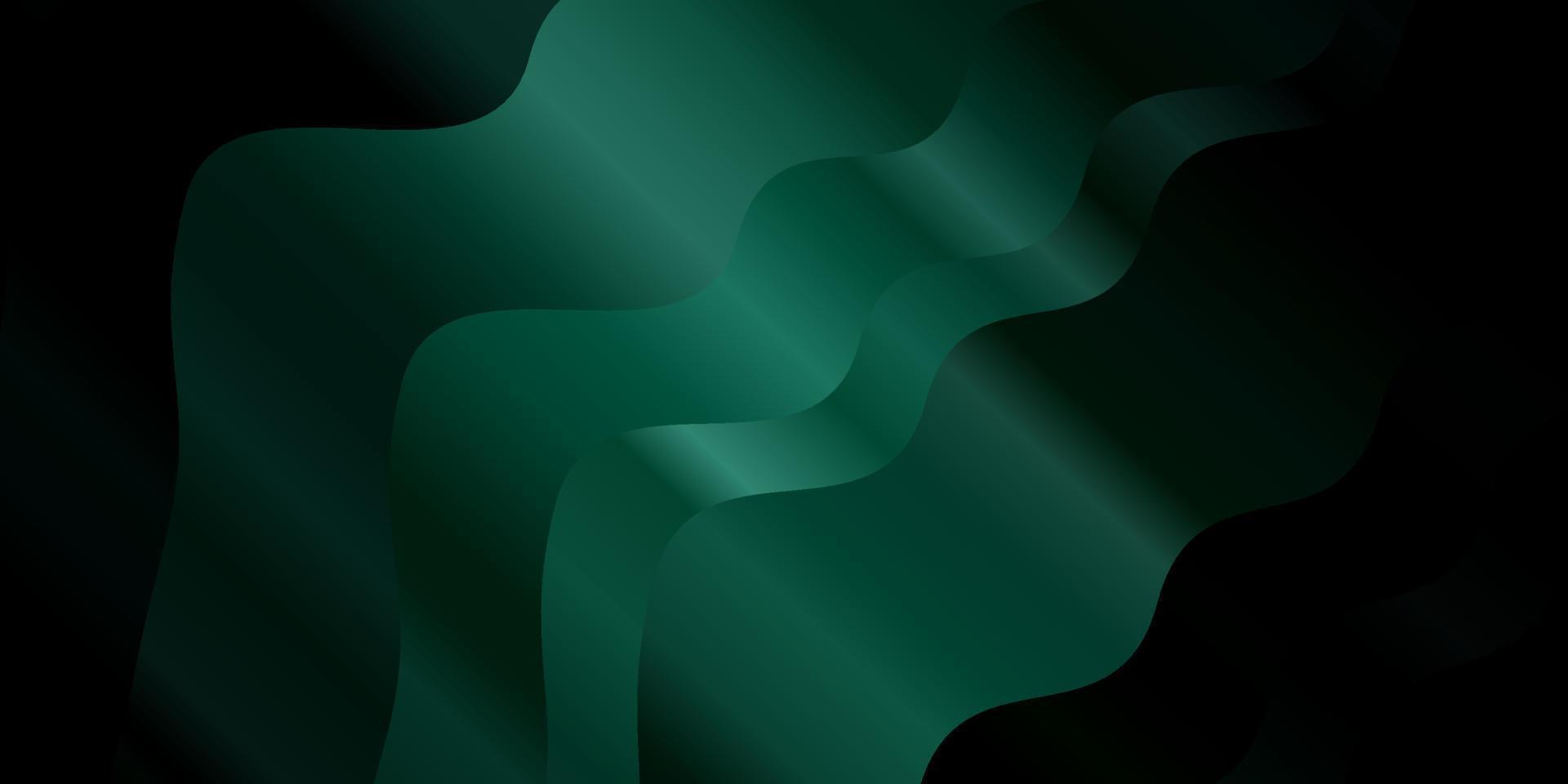 pano de fundo vector verde escuro com linhas dobradas.