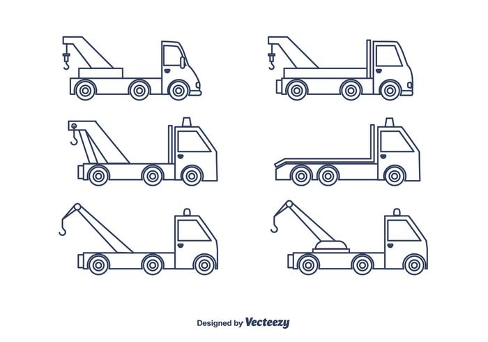 Reboque, caminhão, vetorial vetor