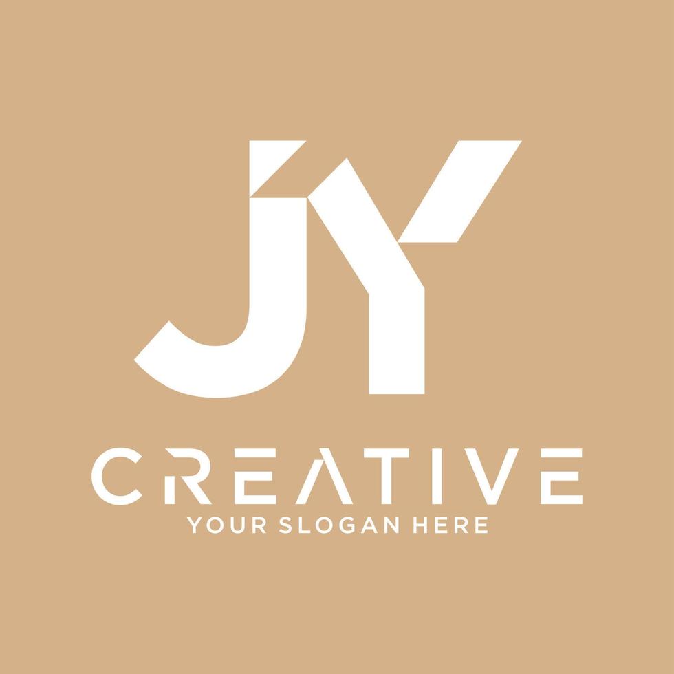 design de vetor de logotipo de letra jy