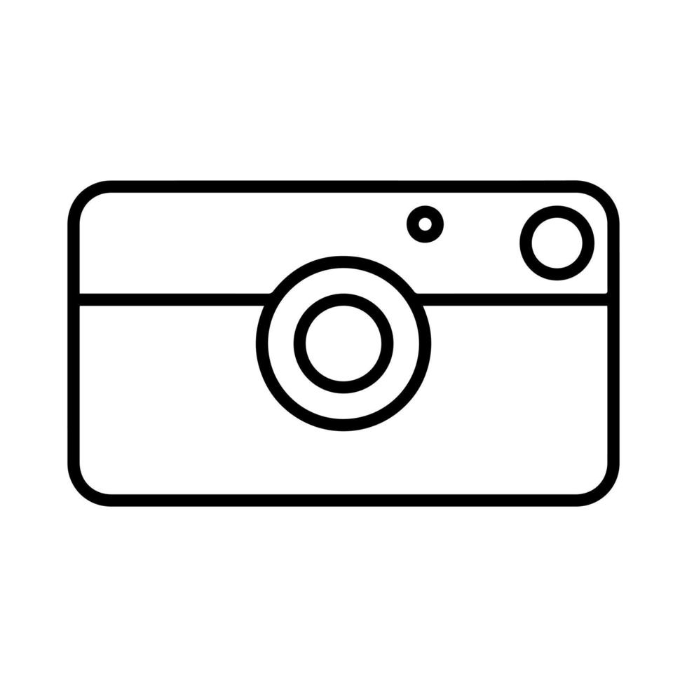 o ícone da câmera e o logotipo vetor