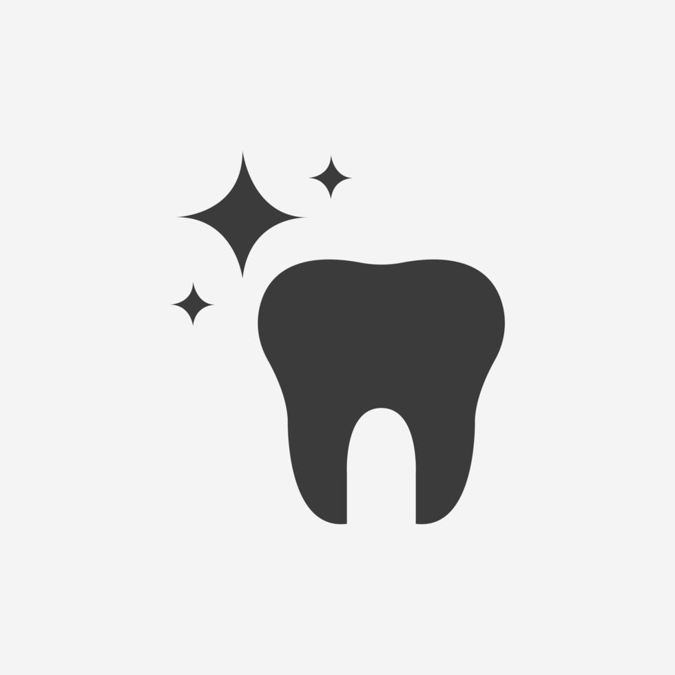 vetor de ícone de dente. higiene, saúde, dental, boca, odontologia, dentista, sinal de símbolo médico