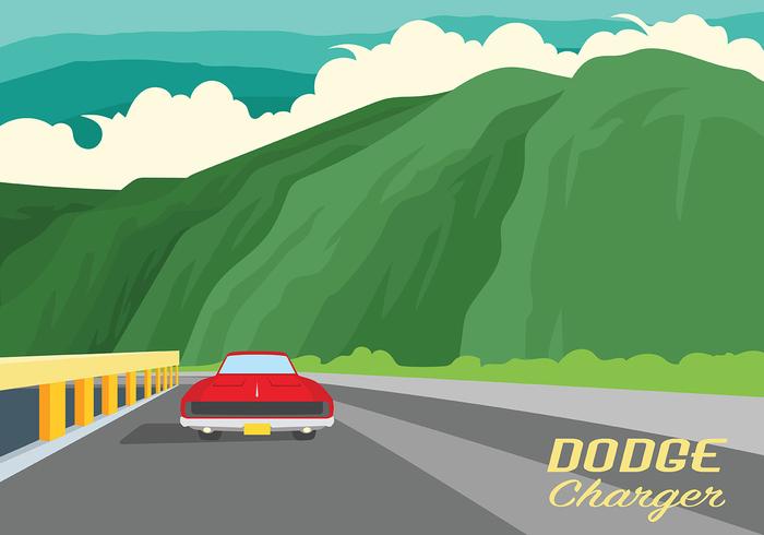 Dodge charger vector background