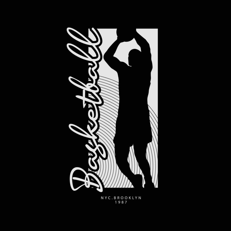 tipografia de ilustração de basquete. perfeito para design de camiseta vetor
