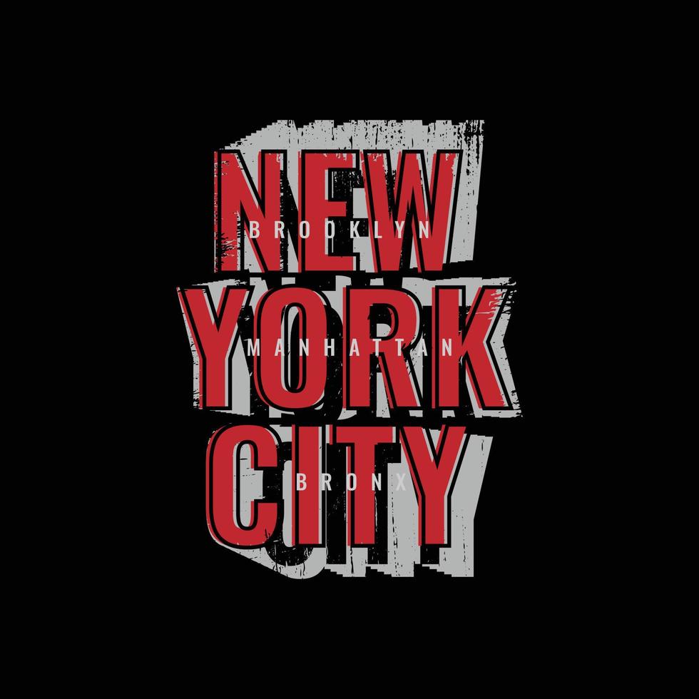 tipografia de ilustração de Nova York. perfeito para design de camisetas vetor