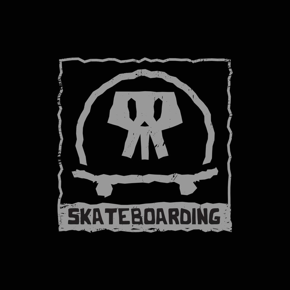 tipografia de ilustração de skate. perfeito para design de camiseta vetor