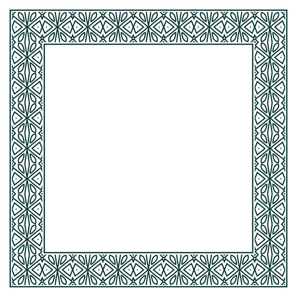 quadro de vetor ornamental vintage. modelo de ilustração vetorial para design