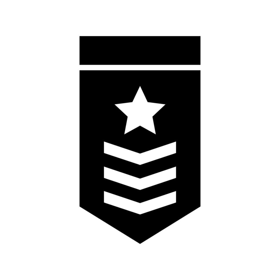modelos de design de símbolo de ícone de classificação militar vetor