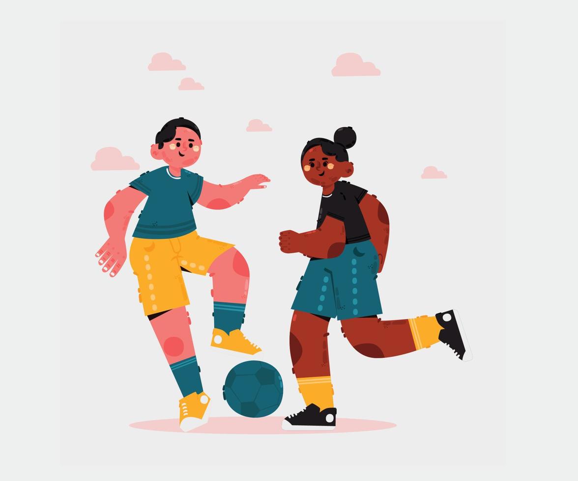 ilustração do conceito de futebol vetor