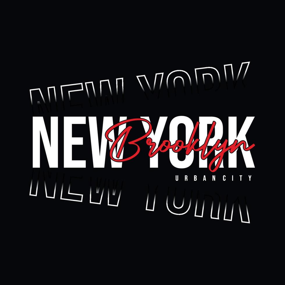 nova york brooklyn tipografia gráfico ilustração vetorial vetor