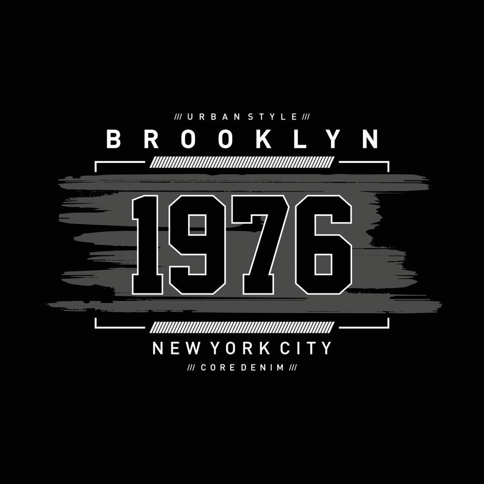 vetor de tipografia gráfica de brooklyn nyc para impressão de camiseta