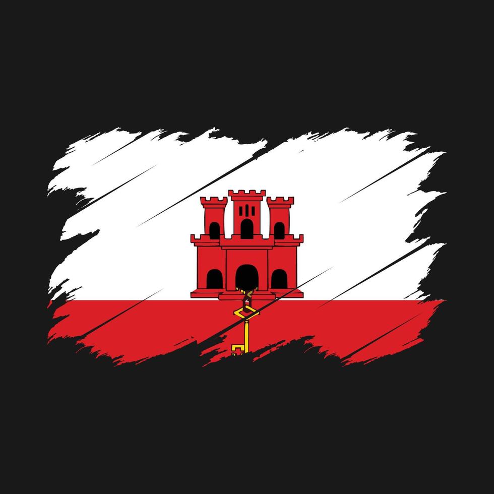 escova de bandeira de gibraltar vetor