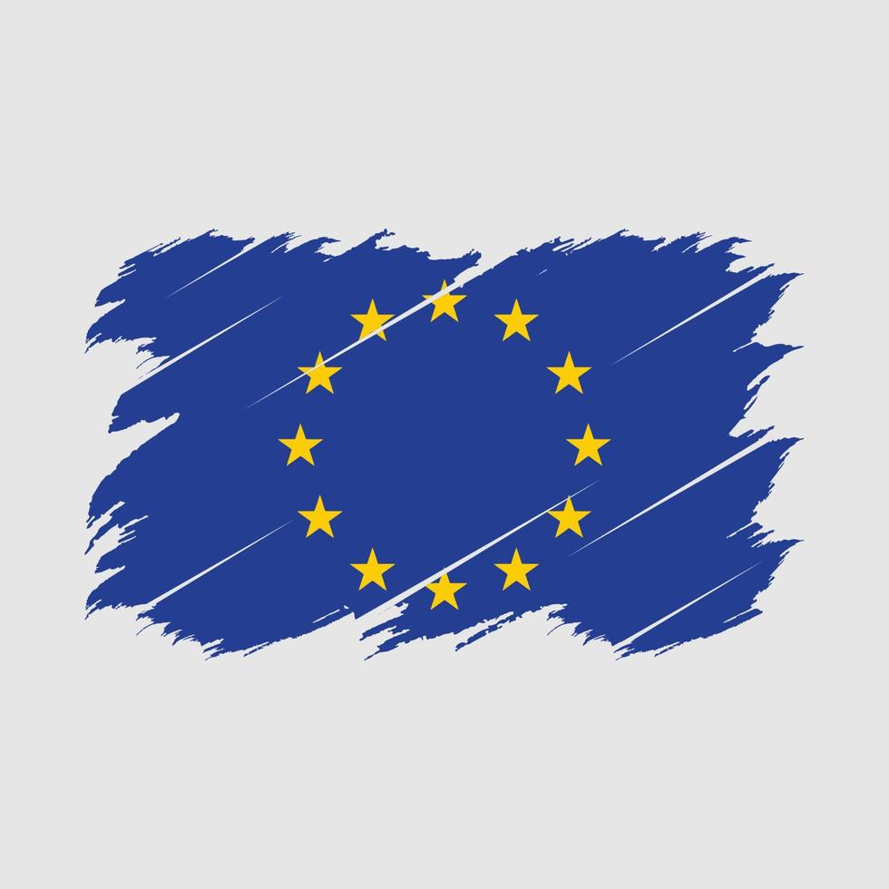 escova de bandeira europeia vetor