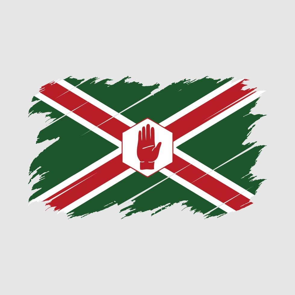 escova de bandeira da irlanda do norte vetor