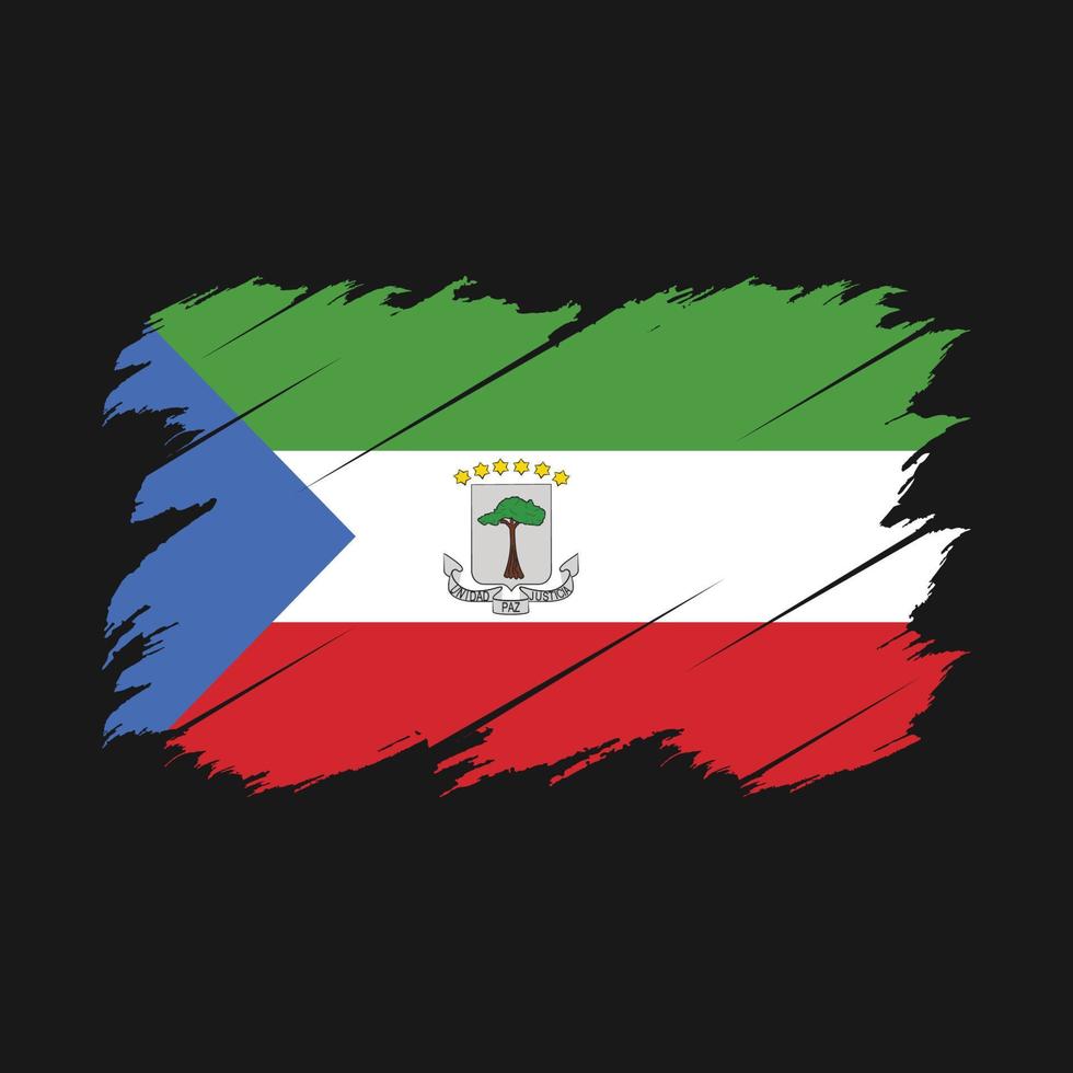 pincel de bandeira da guiné equatorial vetor