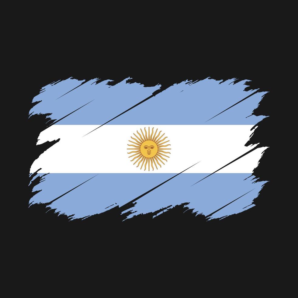 escova da bandeira da argentina vetor