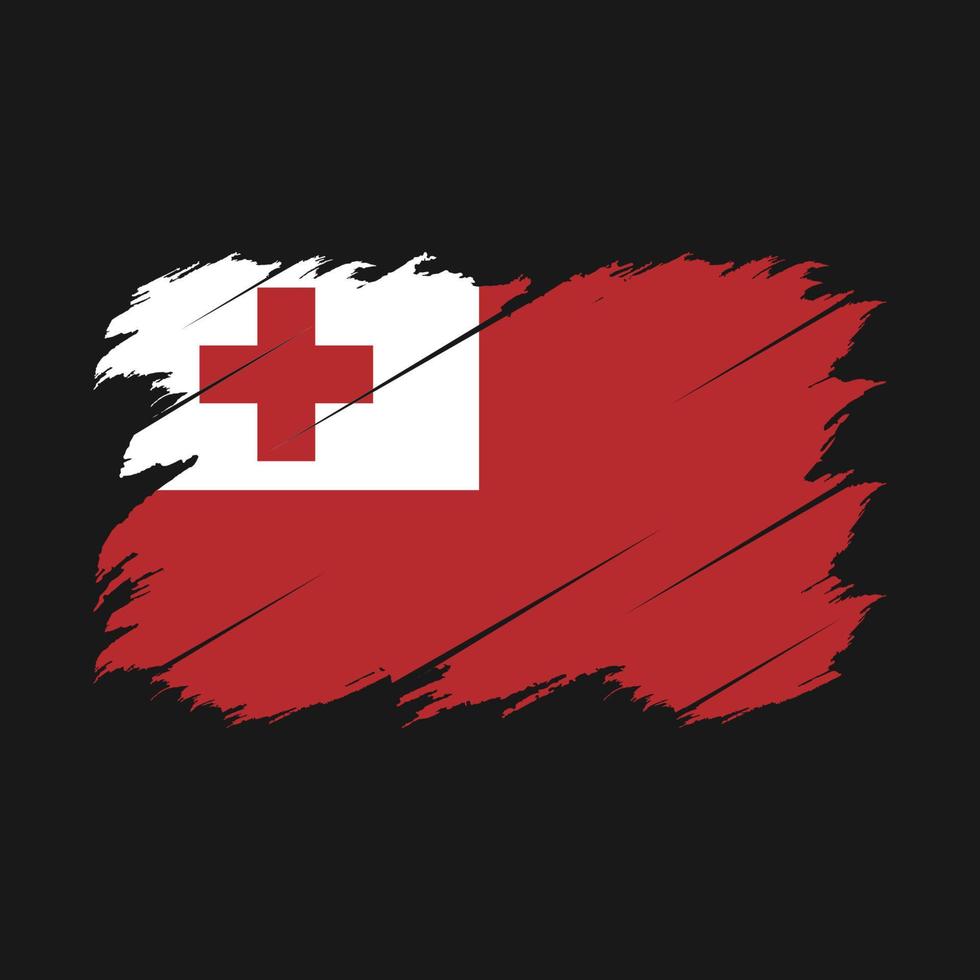 escova de bandeira tonga vetor