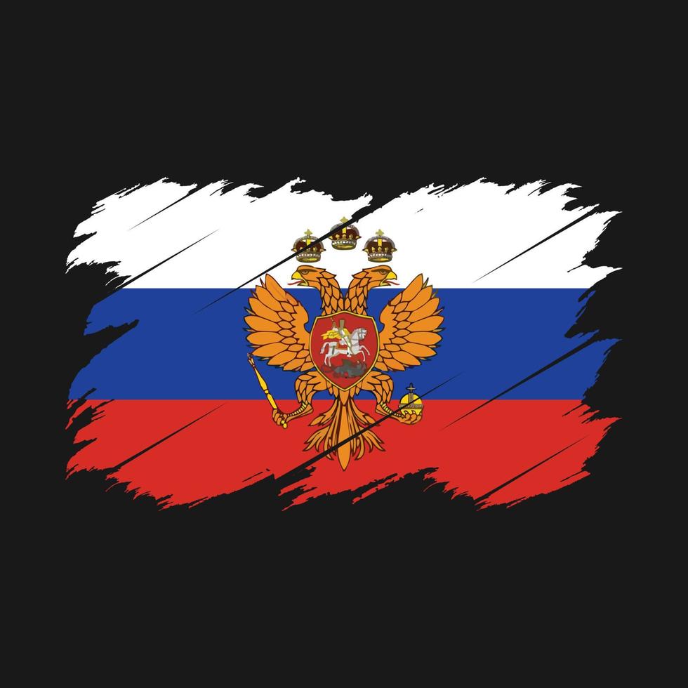 escova de bandeira da rússia vetor