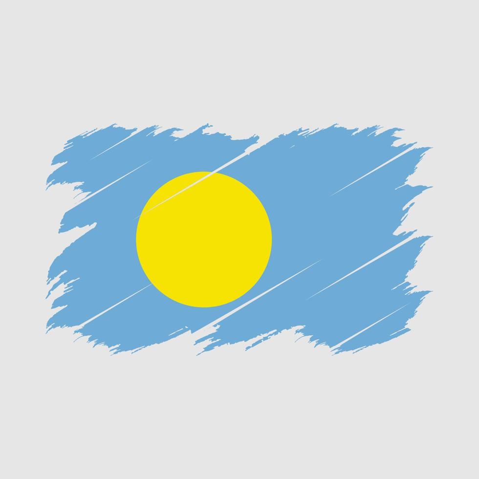 pincel de bandeira de palau vetor