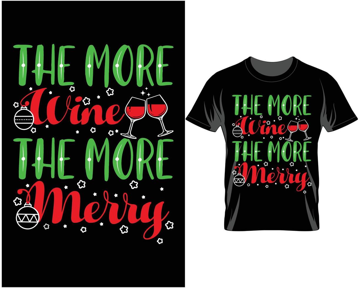 o vetor de design de camiseta de natal mais feio de vinho