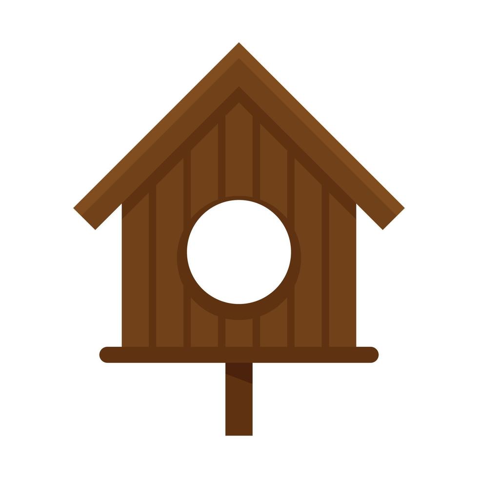 ícone de alimentadores de pássaros redondos de madeira vetor plano isolado