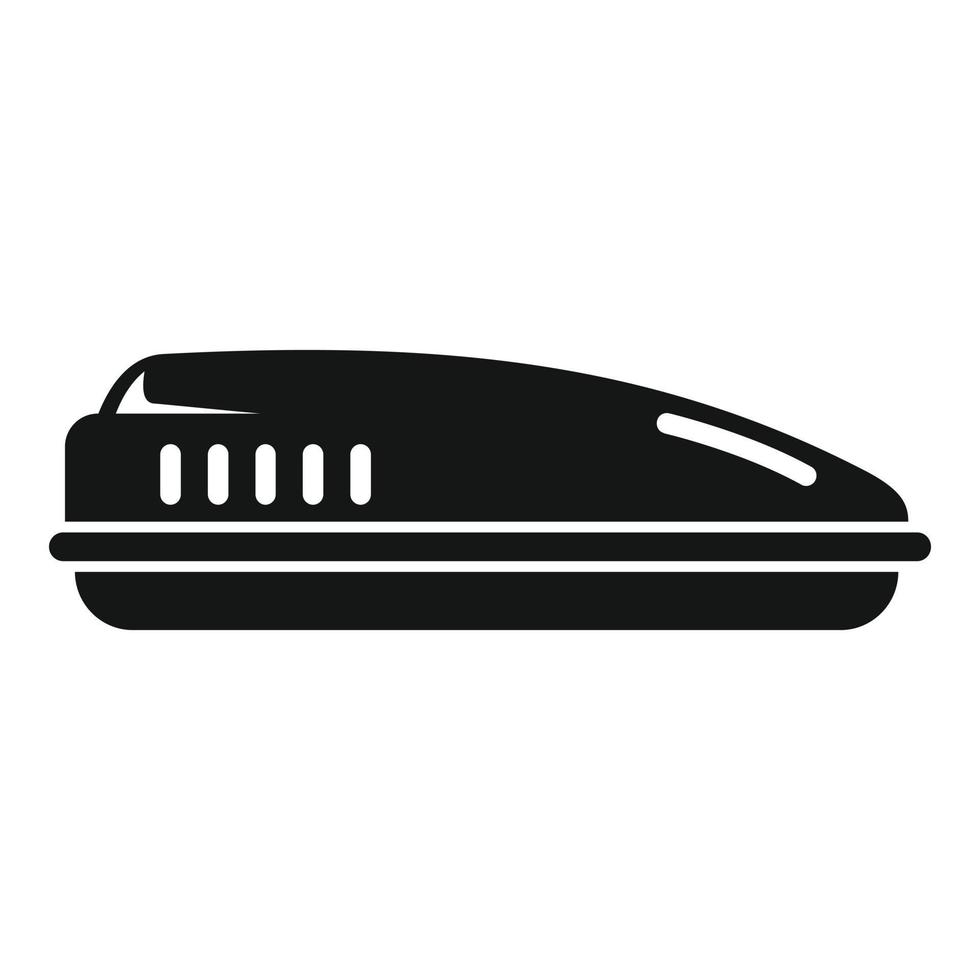 vetor simples do ícone da caixa de viagens de carro. tronco do telhado