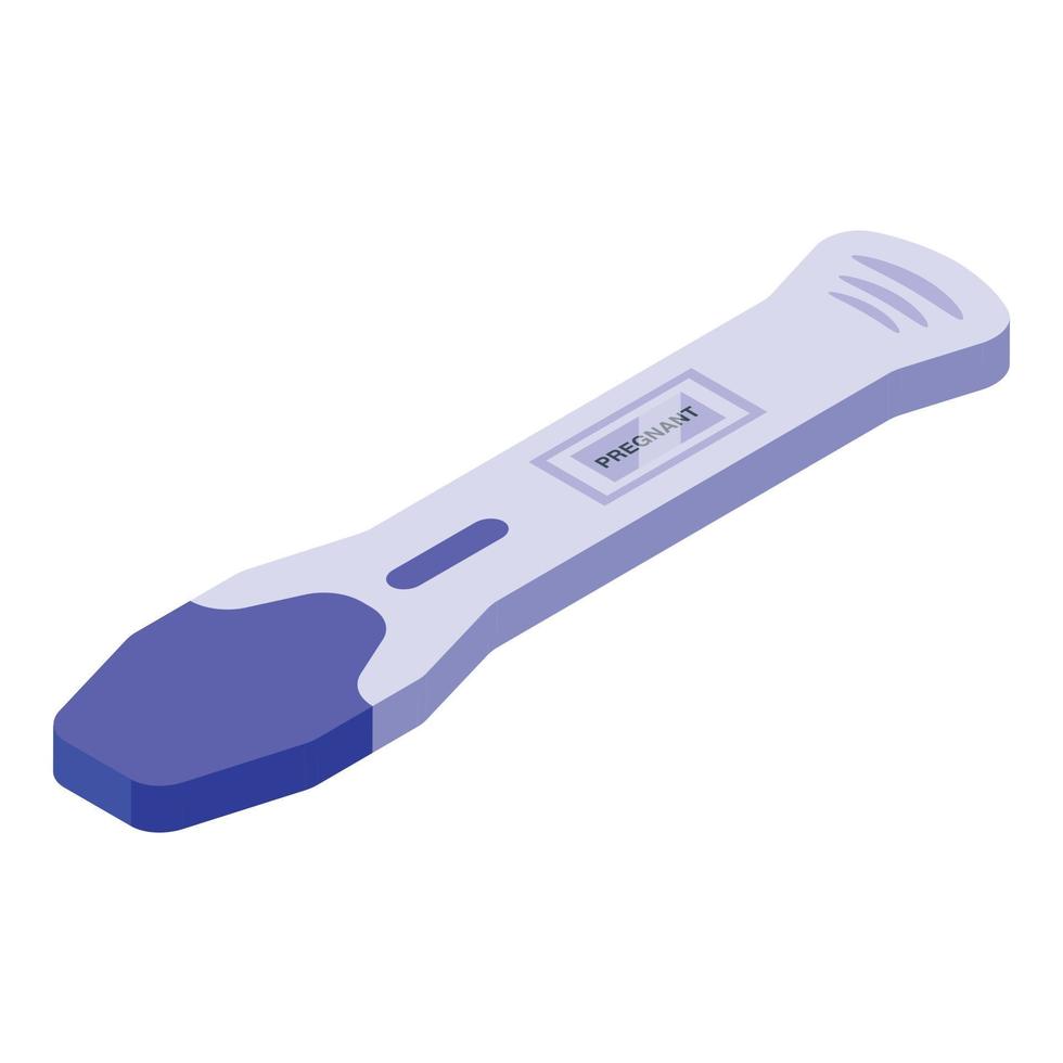 tira o vetor isométrico do ícone do teste grávido. gravidez na urina