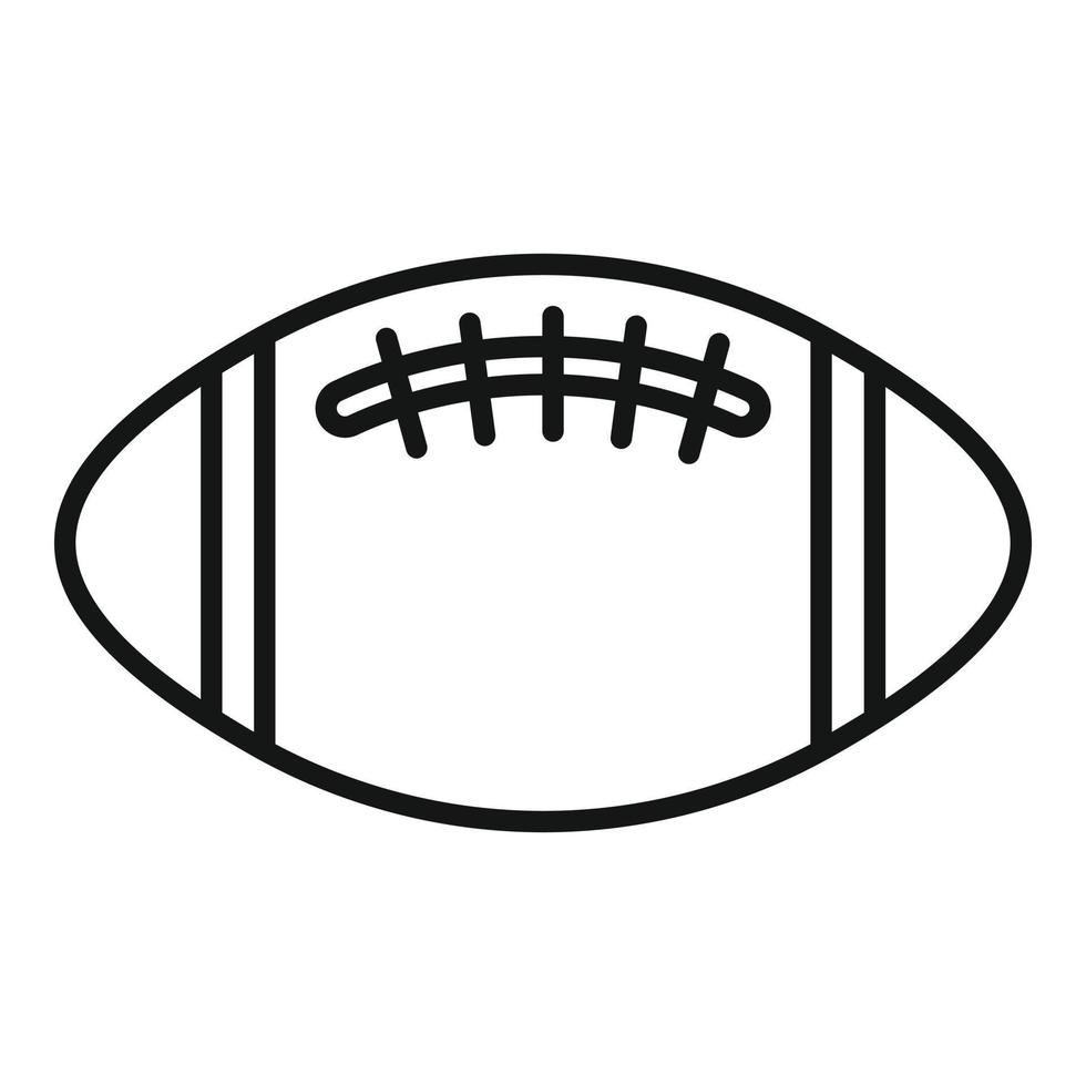 vetor de contorno de ícone de bola de futebol americano. esporte ativo