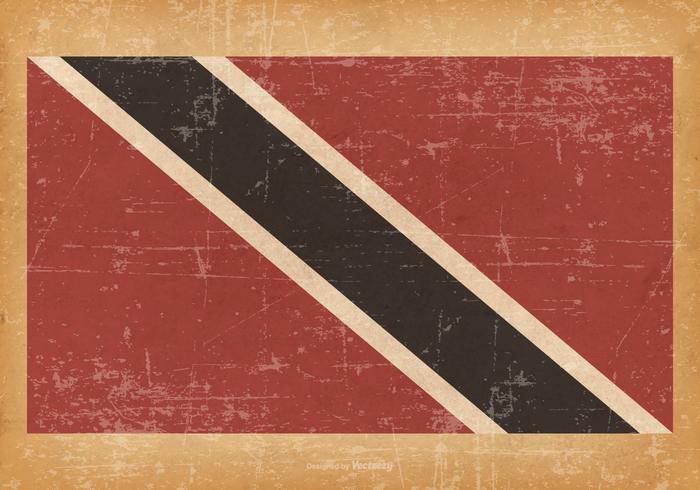 Grunge Bandeira de Trinidad e Tobago vetor