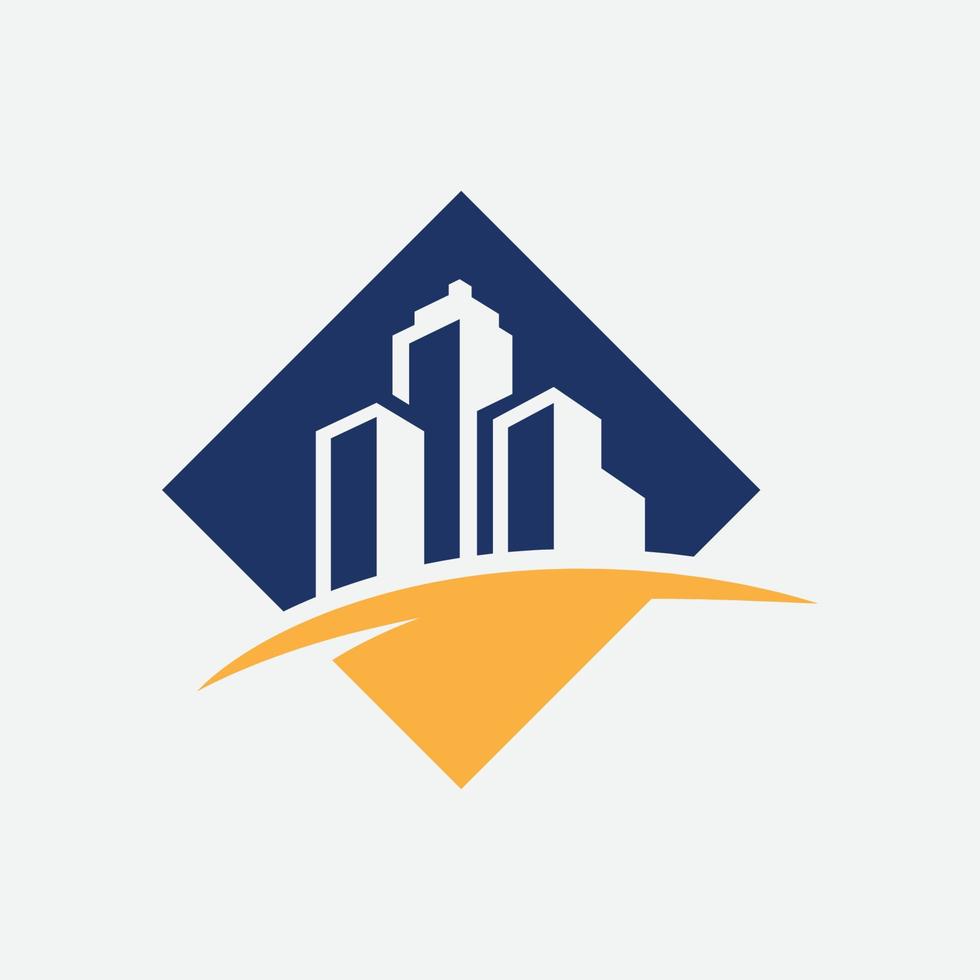 design de logotipo de apartamento, ilustração vetorial de ícone de construção, ícone imobiliário vetor