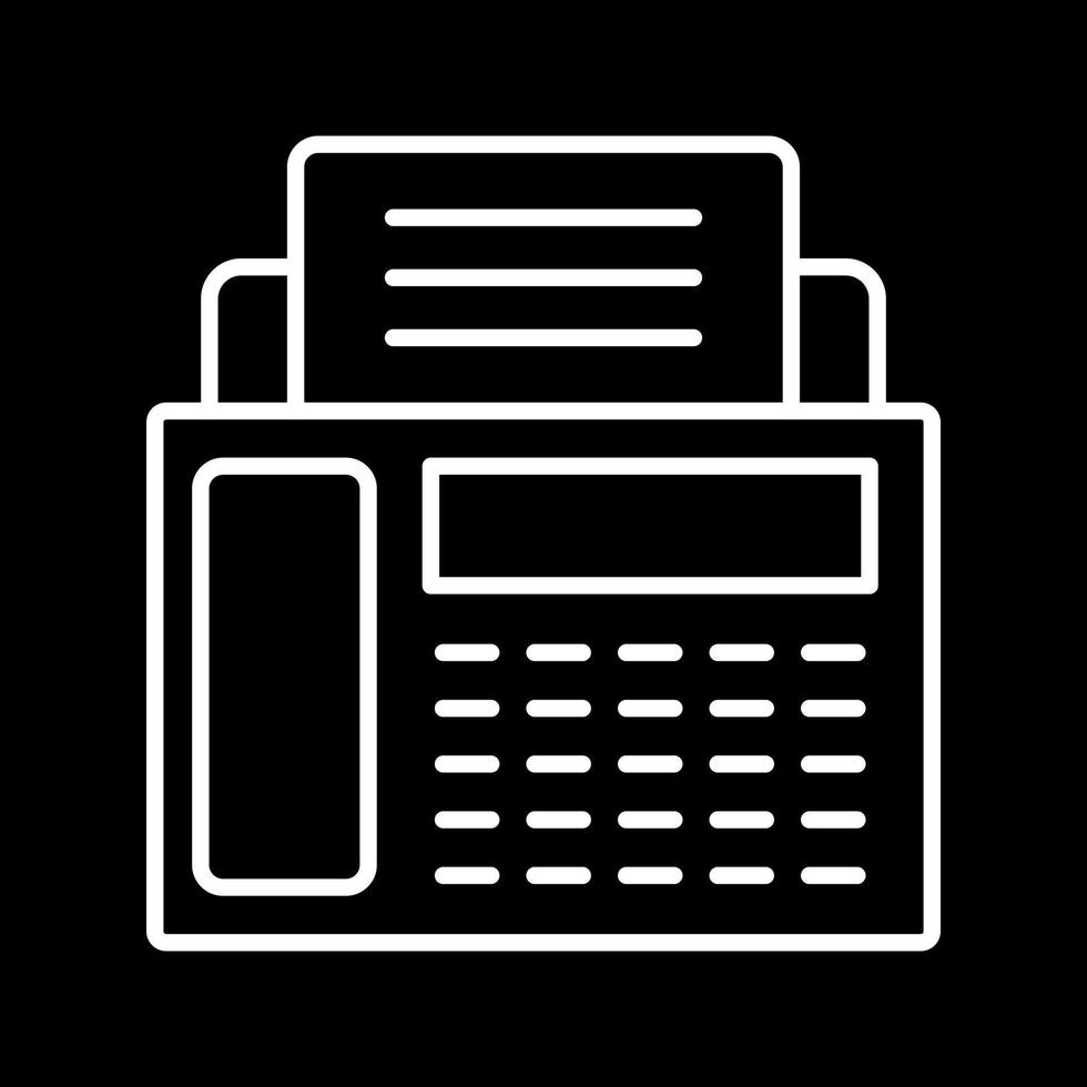 ícone de vetor de máquina de fax