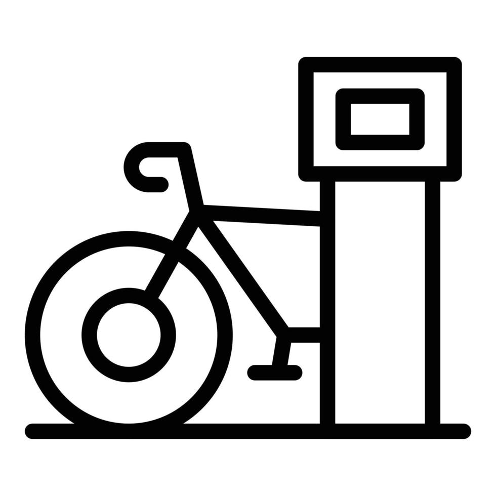 Compartilhe o vetor de contorno do ícone de bicicleta. transporte inteligente