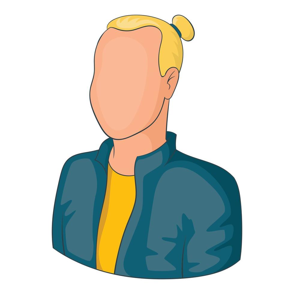 ícone de avatar masculino, estilo cartoon vetor