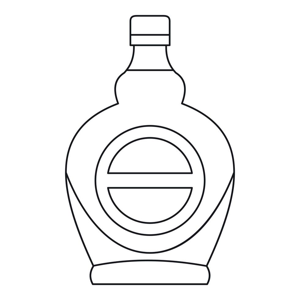 ícone de garrafa, estilo de estrutura de tópicos vetor