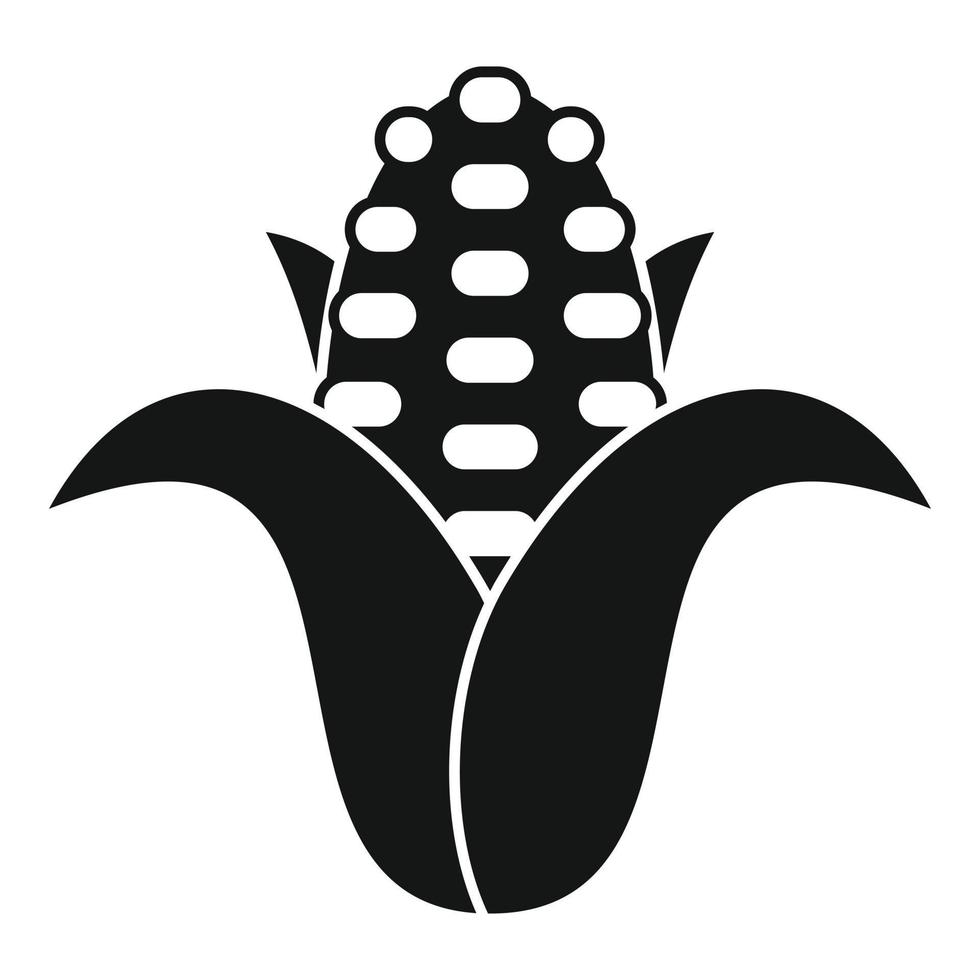 vetor simples de ícone de milho ecológico. animal orgânico