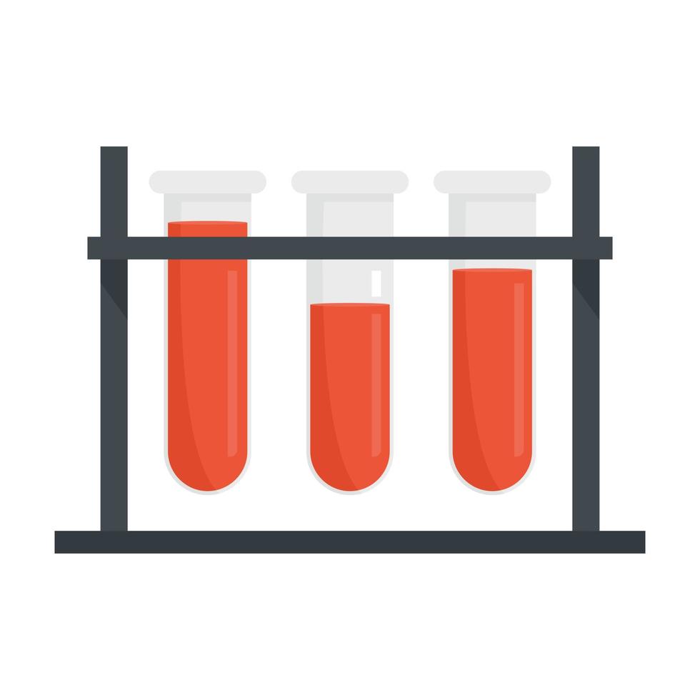 ícone de suporte de teste de sangue vetor plano isolado