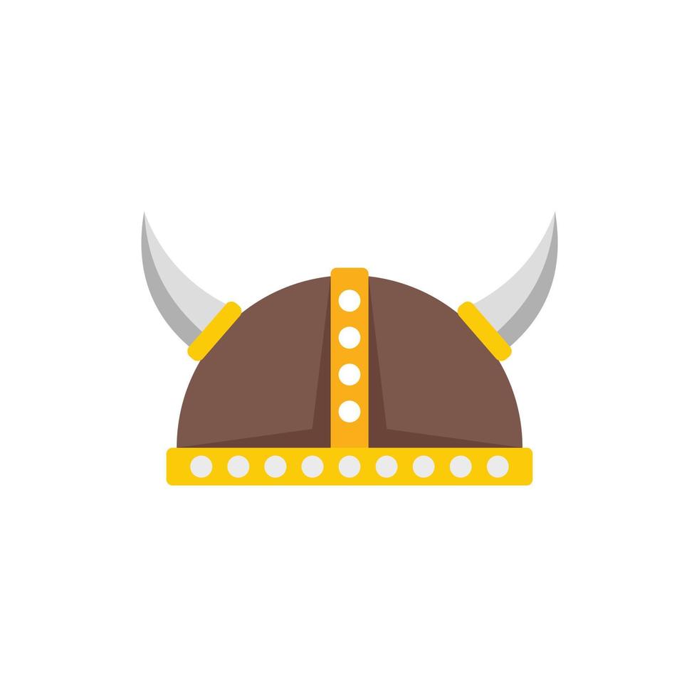 vetor isolado plano do ícone do capacete viking sueco