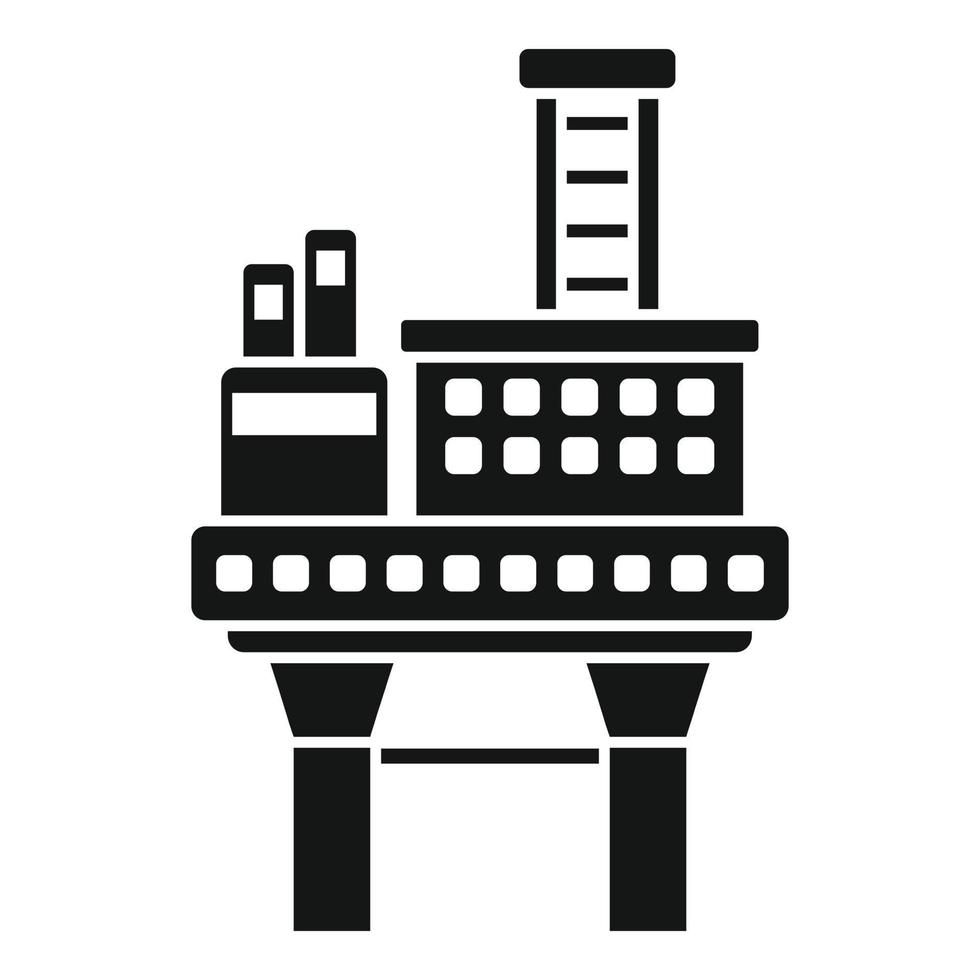 vetor simples de ícone de equipamento de gás de água. mar de petróleo