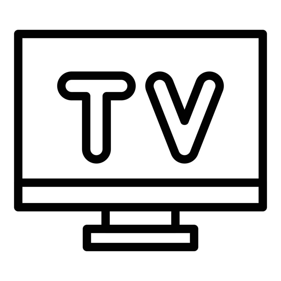 vetor de contorno de ícone de notícias de tv. estúdio de mídia