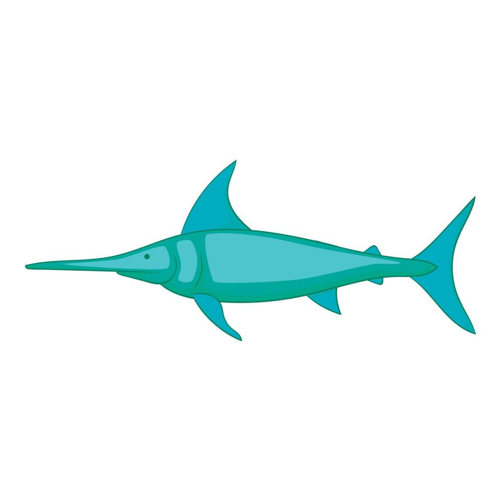 ícone de peixe-espada, estilo cartoon vetor