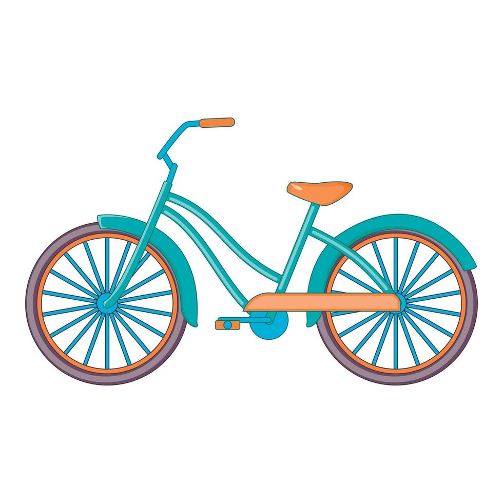 ícone de bicicleta, estilo cartoon vetor
