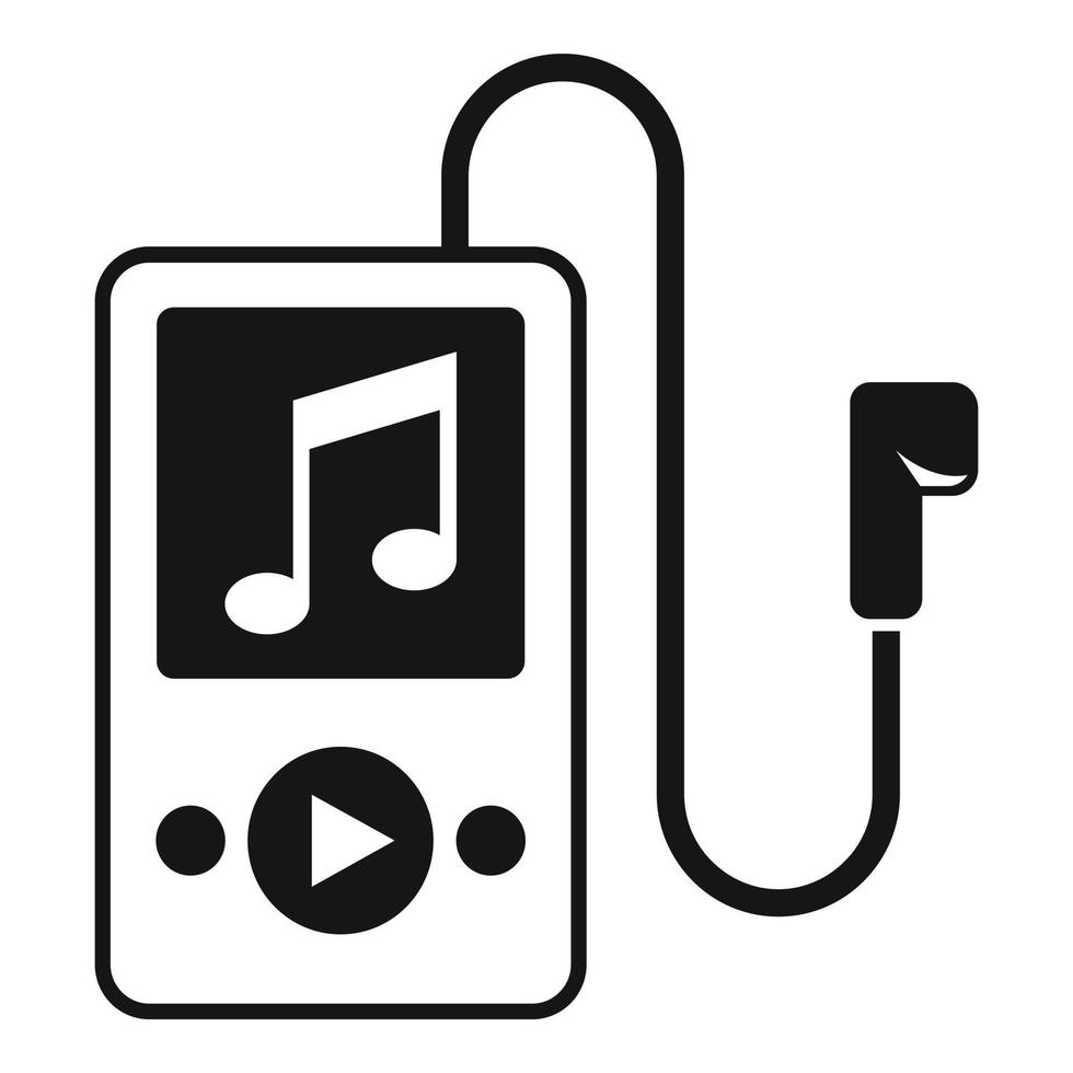 vetor simples do ícone do player de música. música da lista de reprodução