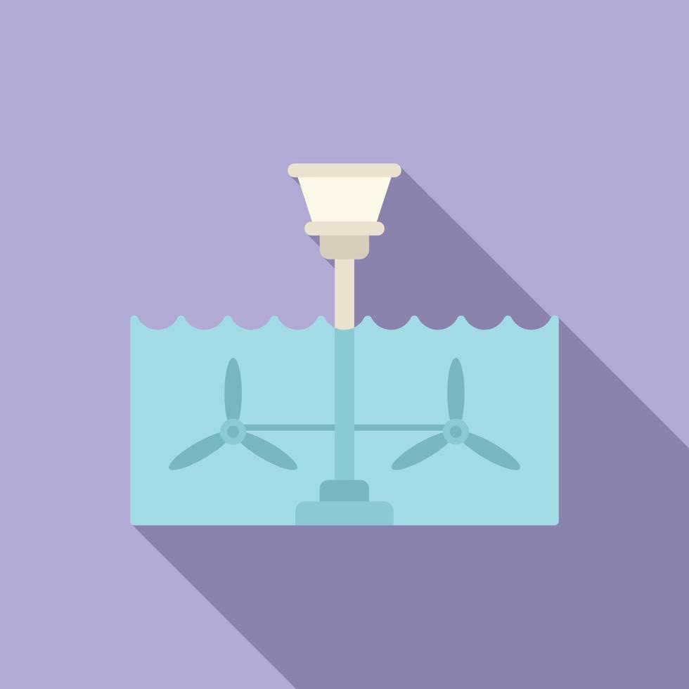 vetor plana do ícone da turbina de água. hidrelétrica